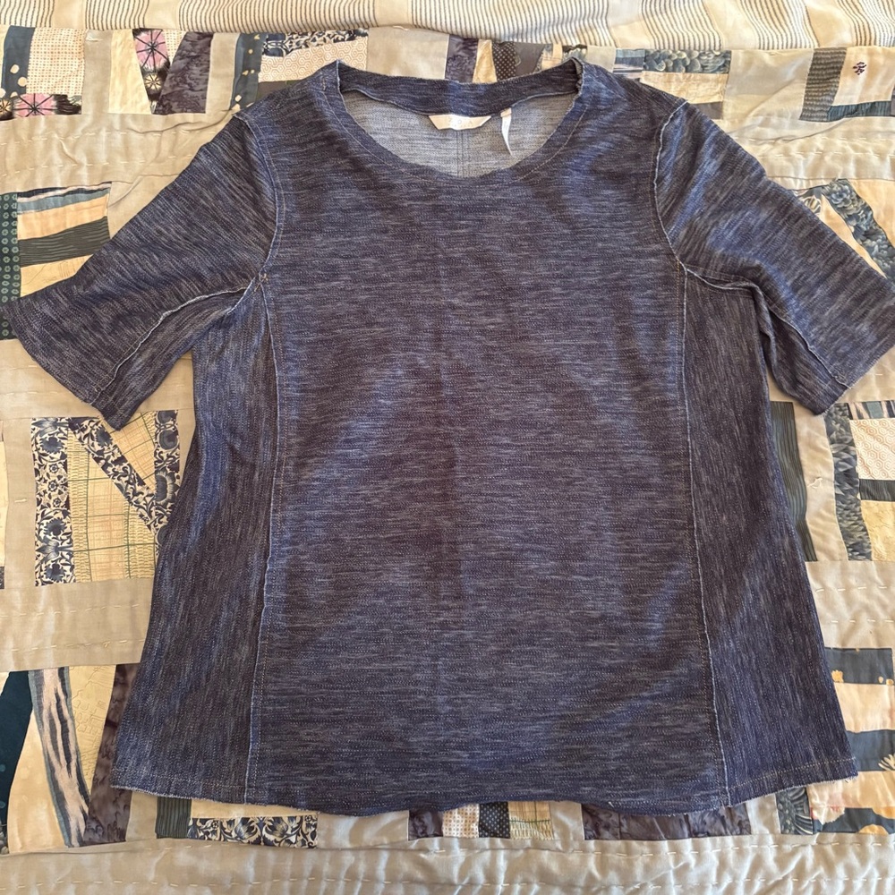 ZOA NY Faux Denim Top